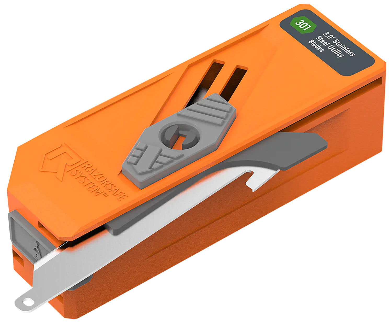 Outdoor Edge RR30D12C 3" Drop Point Blade Dispenser Blaze Orange with 12 420J2 SS Blades