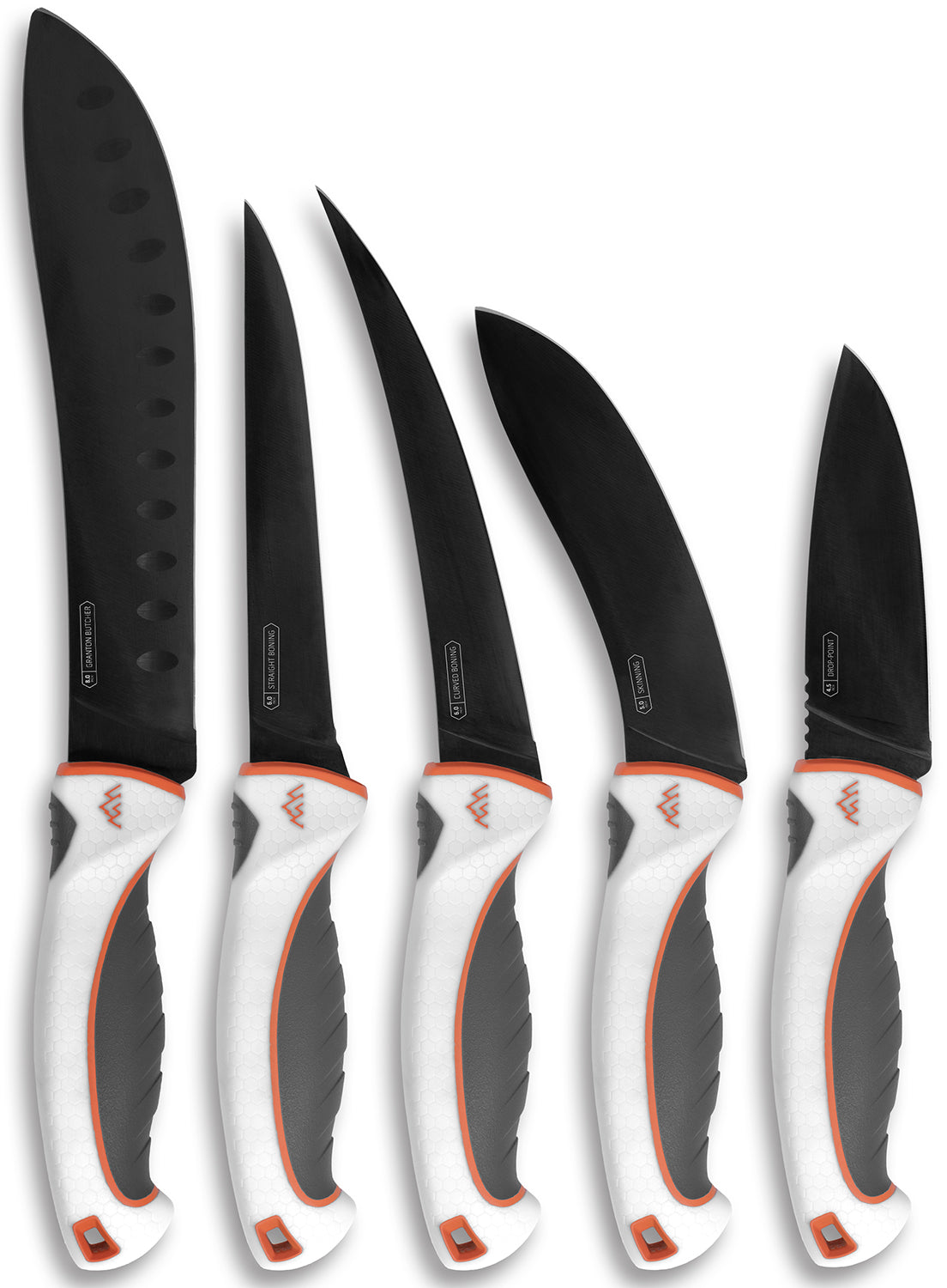 Outdoor Edge EM1 Ergo Max 5-Knife Game Processing Set Black Titanium Coated 5Cr13MoV Steel