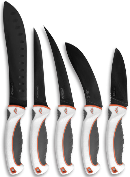 Outdoor Edge EM1 Ergo Max 5-Knife Game Processing Set Black Titanium Coated 5Cr13MoV Steel