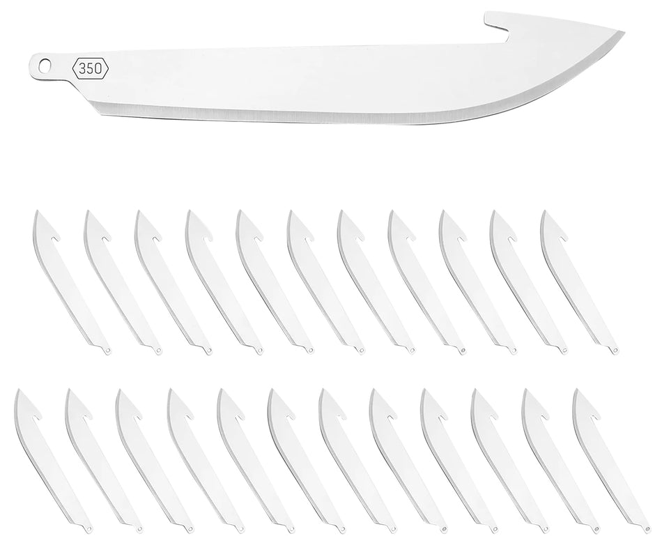 Outdoor Edge RR3524 3.5" Drop Point 420J2 Stainless Steel 350 Series Replacement Blades – 24 Count
