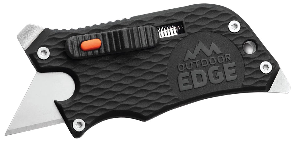 Outdoor Edge SWK30C SlideWinder Black Utility Multi-Tool – 3.50" Plain Blade, Screwdriver, Bottle Opener