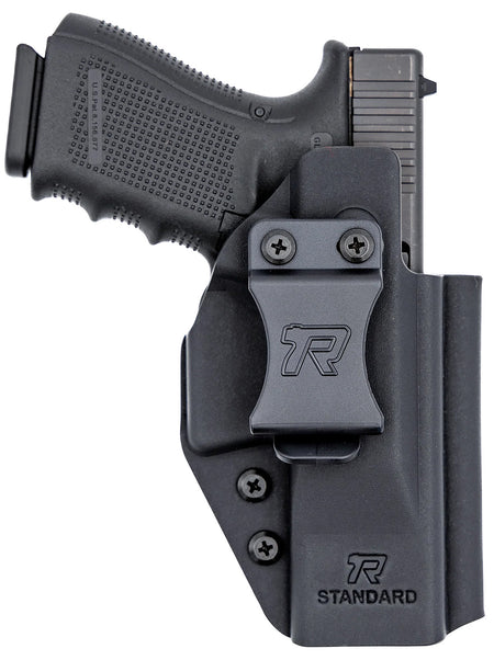 Rounded Gear Standard Size Universal IWB Kydex Holster Black Belt Clip Right Hand