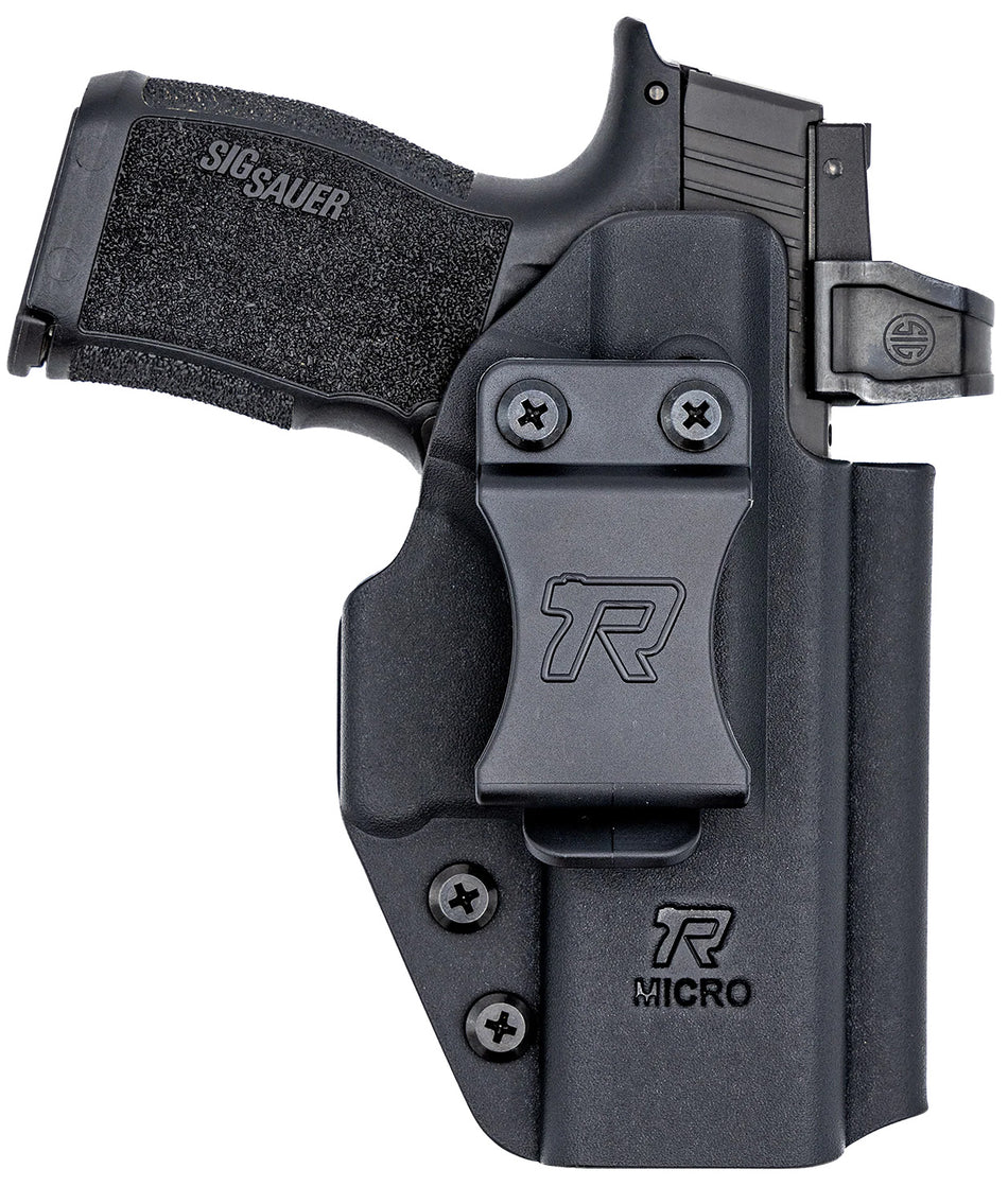 Rounded Gear Compact Size Universal IWB Kydex Holster Black Belt Clip Right Hand