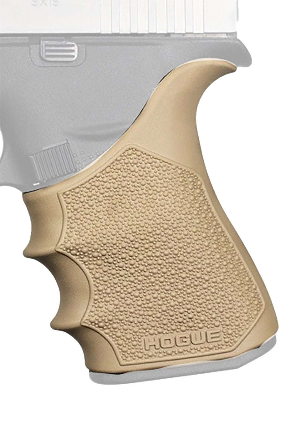 Hogue 18213 HandAll Beavertail FDE Rubber Grip Sleeve with Finger Grooves and Palm Swells