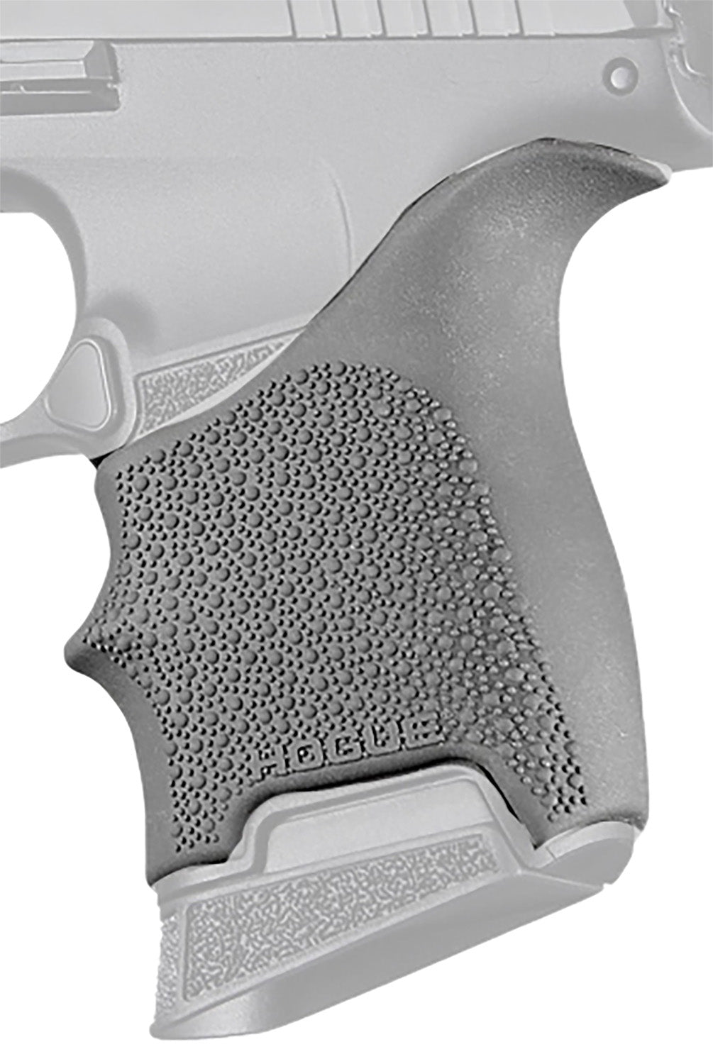 Hogue 18702 Slate Gray Rubber HandAll Beavertail Grip Sleeve with Finger Grooves, Fits Ruger LCP Max
