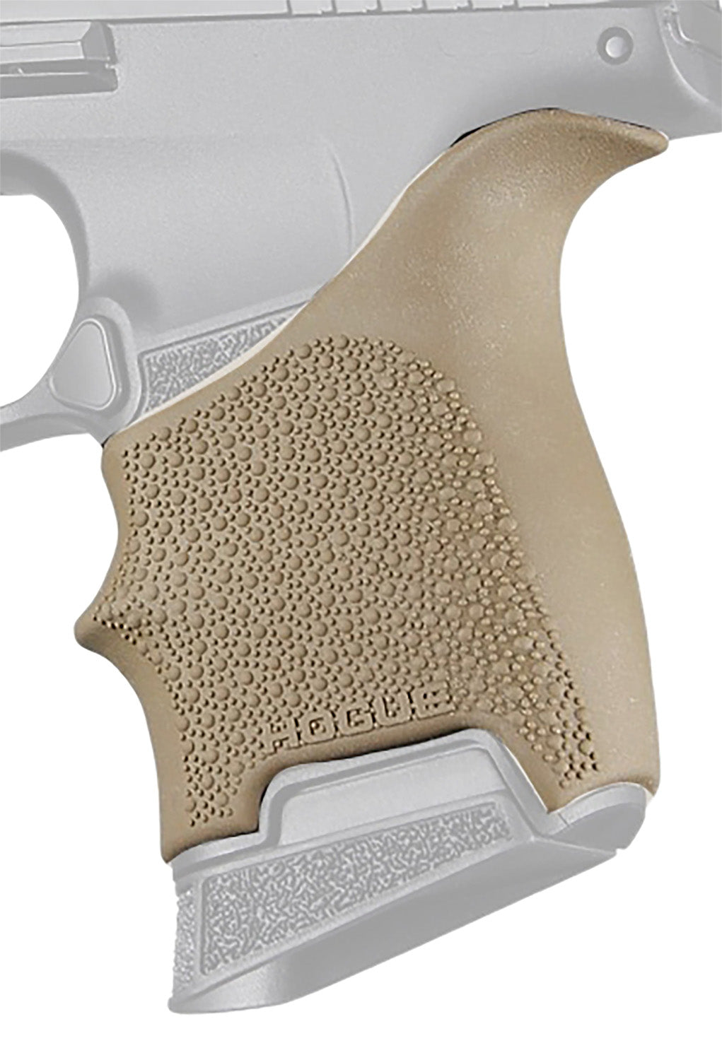 Hogue 18703 FDE Rubber HandAll Beavertail Grip Sleeve with Finger Grooves, Fits Ruger LCP Max