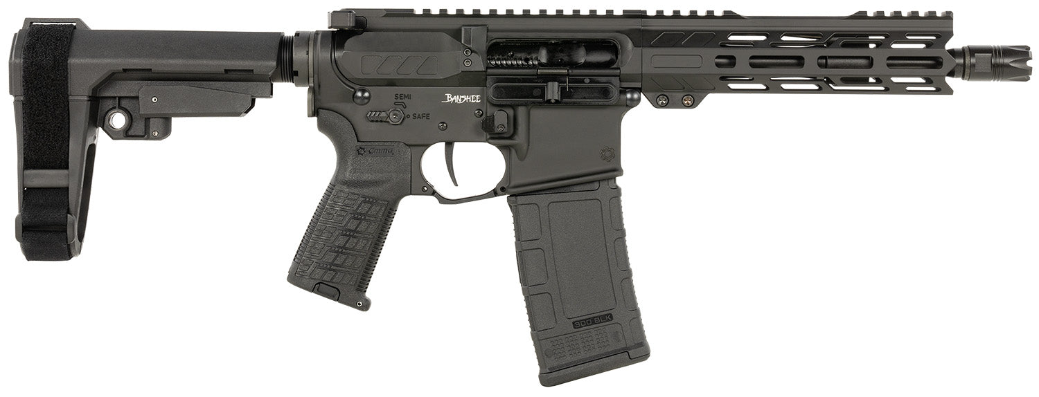 CMMG 30AF20AAB Banshee MK4 .300 Blackout Pistol, 8" Threaded Barrel, M-LOK Handguard, Black Armor Cerakote