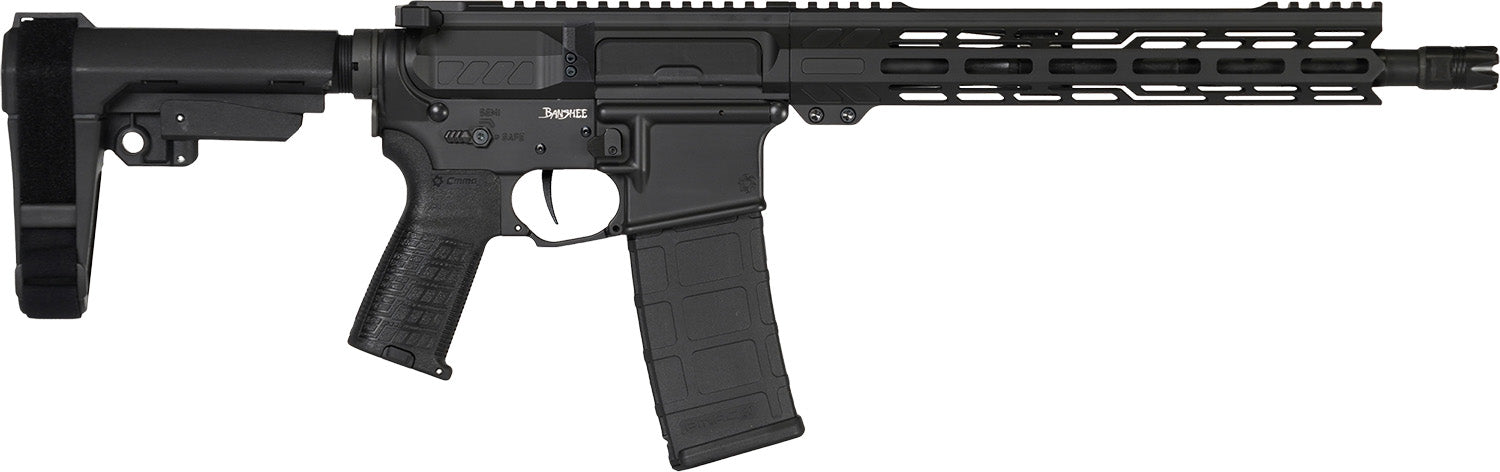 CMMG 30AB20FAB Banshee MK4 .300 Blackout Pistol, 12.5" Threaded Barrel, Black Armor Cerakote