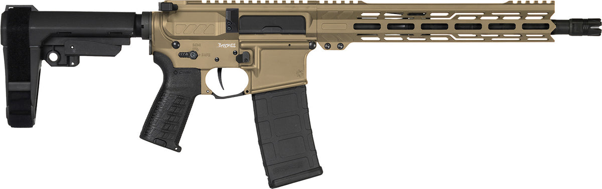 CMMG 30AB20FCT Banshee MK4 .300 Blackout Pistol, 12.5" Threaded Barrel, Coyote Tan Cerakote