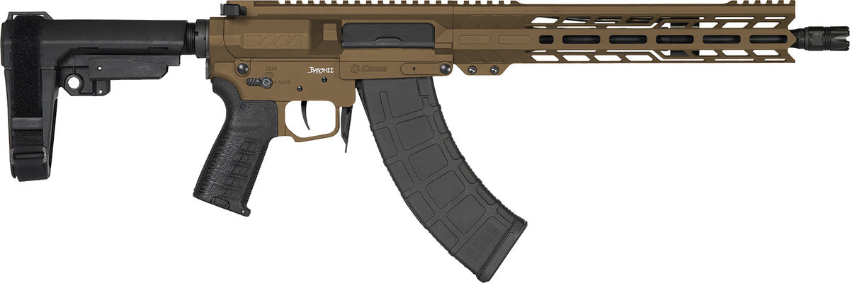 CMMG Banshee MK47 7.62x39mm AR Pistol - 30+1 Capacity, 12.5" Threaded Barrel, Midnight Bronze Cerakote