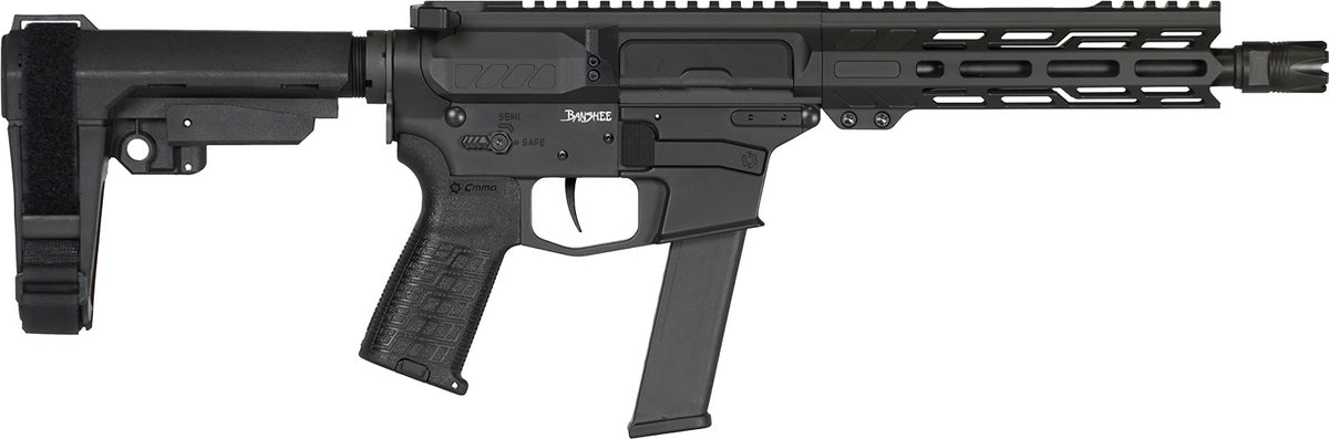 CMMG 40A330FAB Banshee MKGS .40 S&W Pistol, 8" Threaded Barrel, Black Armor Cerakote, Ambidextrous