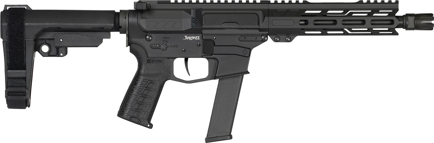CMMG 40A330FAB Banshee MKGS .40 S&W Pistol, 8" Threaded Barrel, Black Armor Cerakote, Ambidextrous
