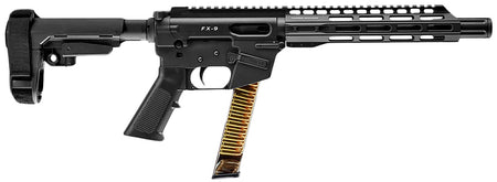 Freedom Ordnance FX9P10S 9mm Luger 10" Pistol - Black, SBA3 Brace