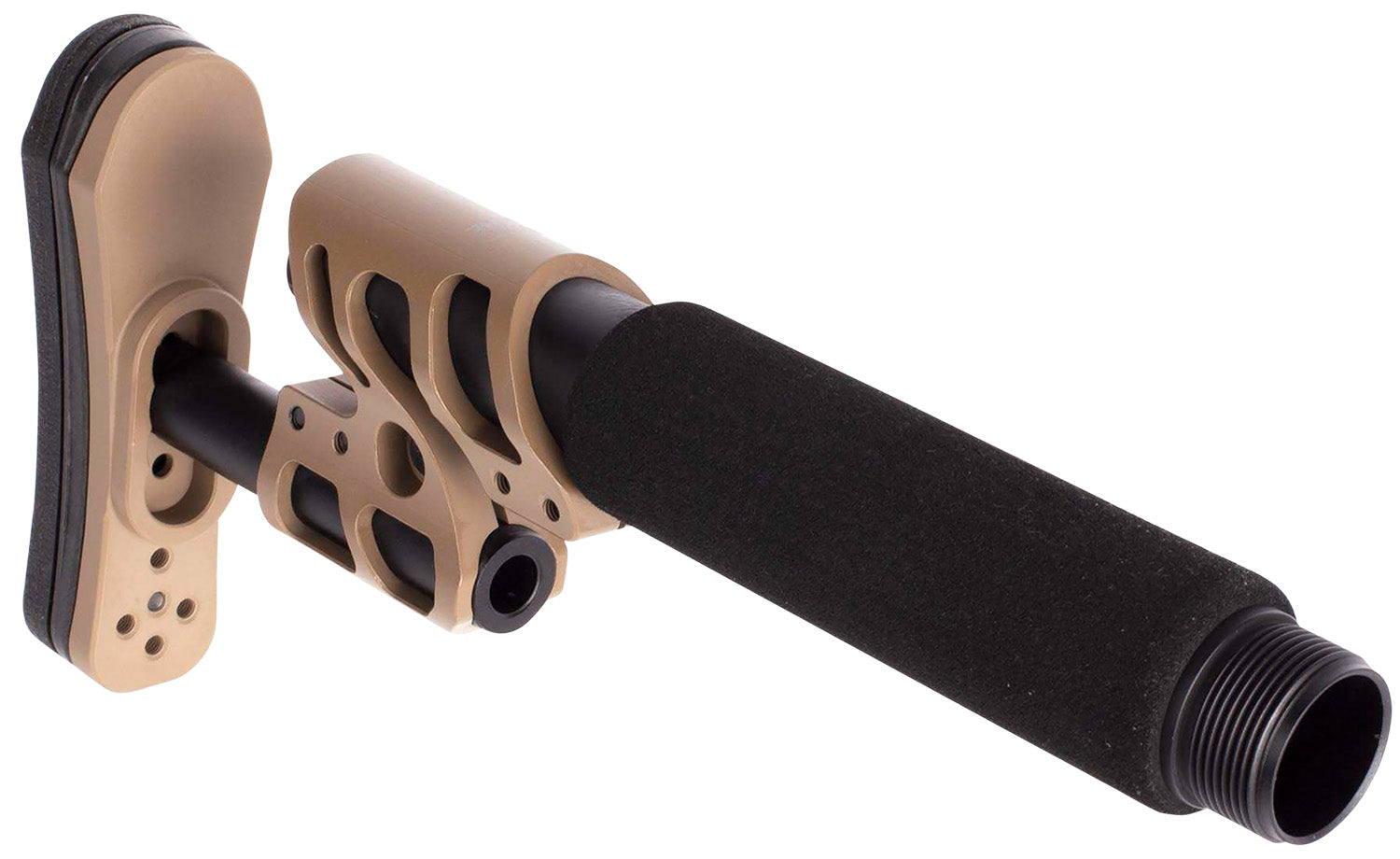 Odin Works Zulu 2.0 Adjustable Stock Kit FDE Aluminum with Padded Buffer Tube