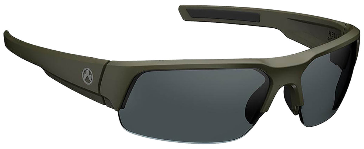 Magpul Helix Shooting Glasses Gray Lens OD Green Frame Z87+ MAG109713151100
