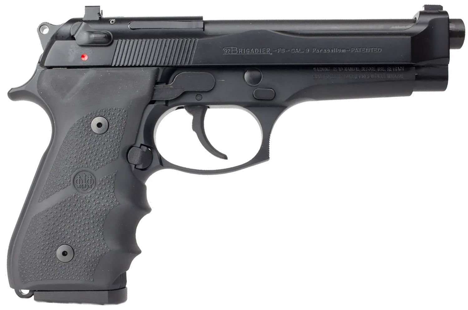 Beretta USA J92F700M 92FS Brigadier Full Size Frame 9mm Luger 15+1 4.70" Black Inox Steel Barrel, Black Bruniton Serrated Steel Slide, Black Aluminum Frame w/Beavertail, DA/SA, Ambidextrous