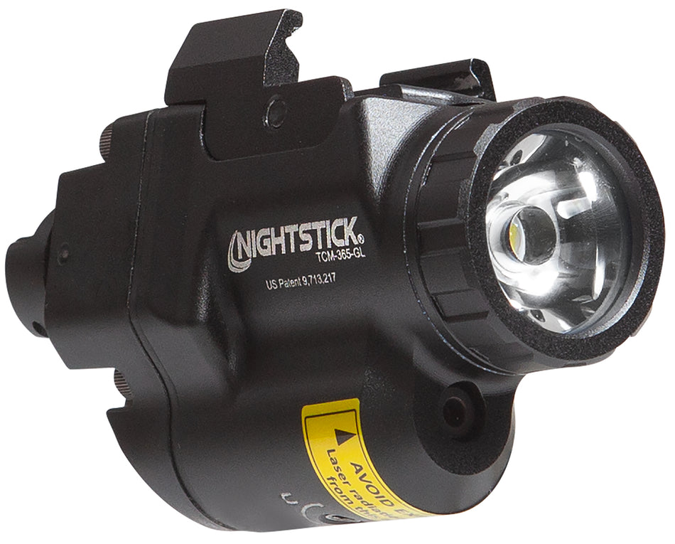 Nightstick TCM-365-GL 650 Lumen Subcompact Weapon Light and Green Laser for Sig Sauer P365 Series Black Anodized