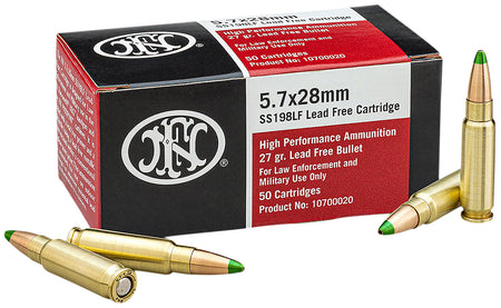 FN 5.7x28mm FN Handgun Ammo Hollow Point FN SS198LF Jacketed Hollow Point JHP 27 grain 
