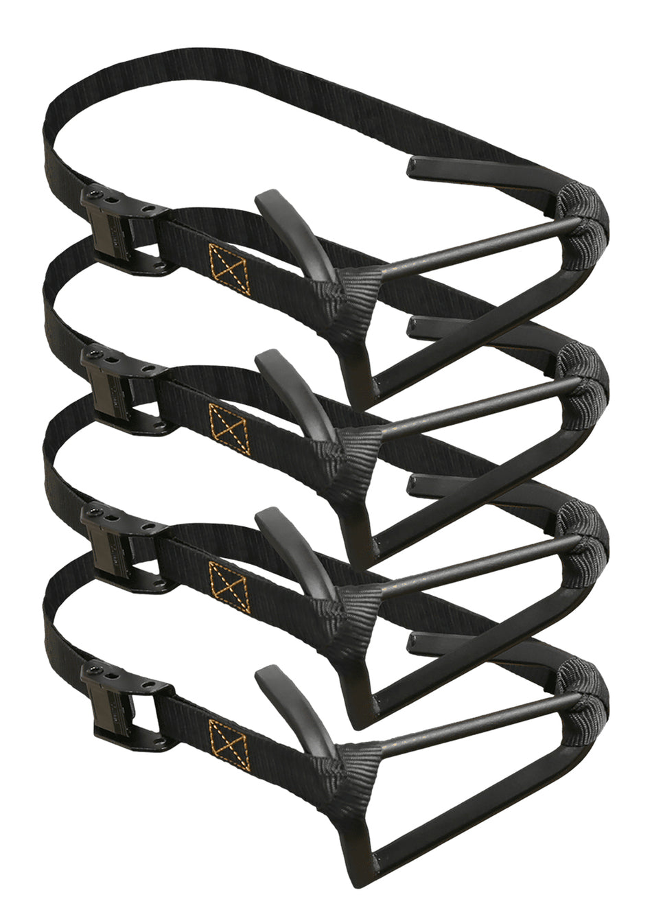 Muddy MUD-MSS-4PK Micro Stagger Step Tree Steps Black Steel Nylon Strap 4-Pack