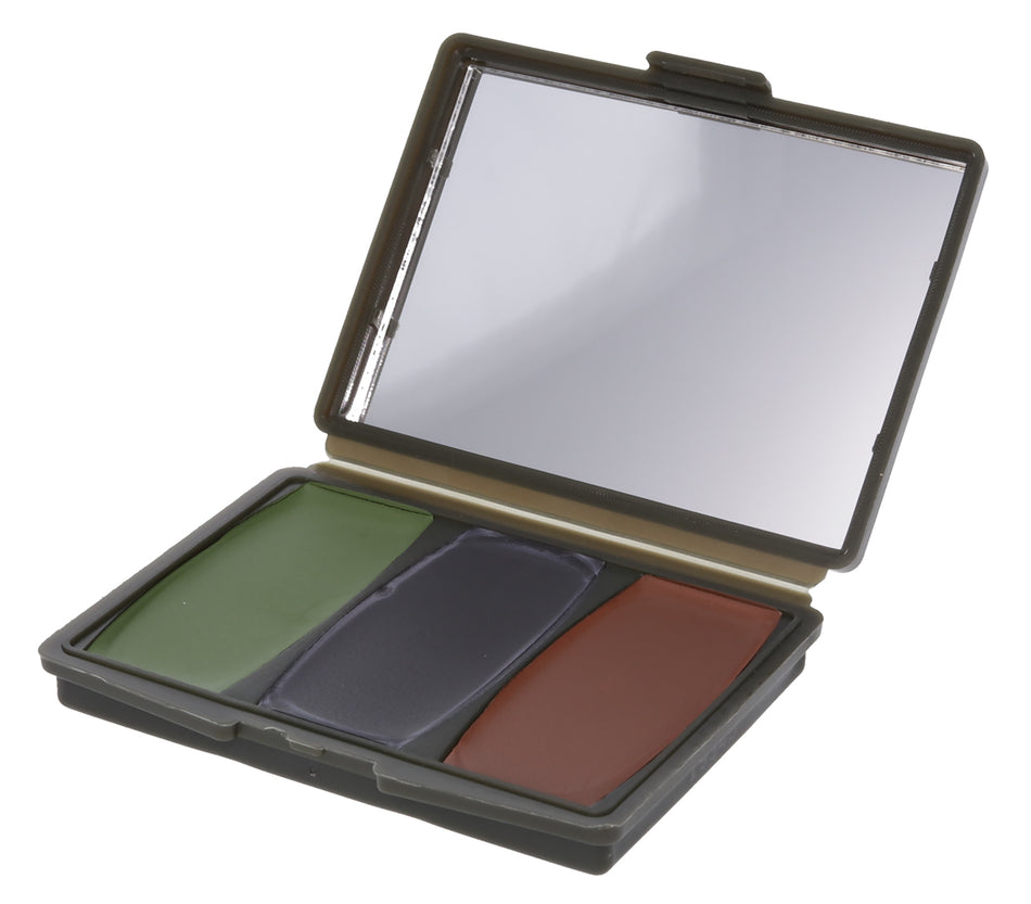 Hunters Specialties 00260 3-Color Camo Compact Face Paint Kit Pocket Size with Mirror