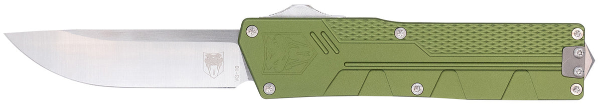 CobraTec CTPRNEDGODG Paragon Edge OTF VG-10 Stainless Blade OD Green Anodized Aluminum Handle