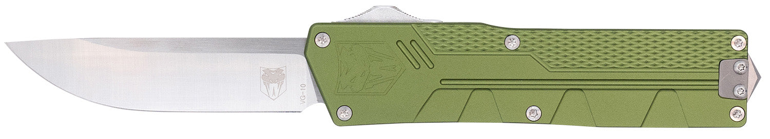 CobraTec CTPRNEDGODG Paragon Edge OTF VG-10 Stainless Blade OD Green Anodized Aluminum Handle