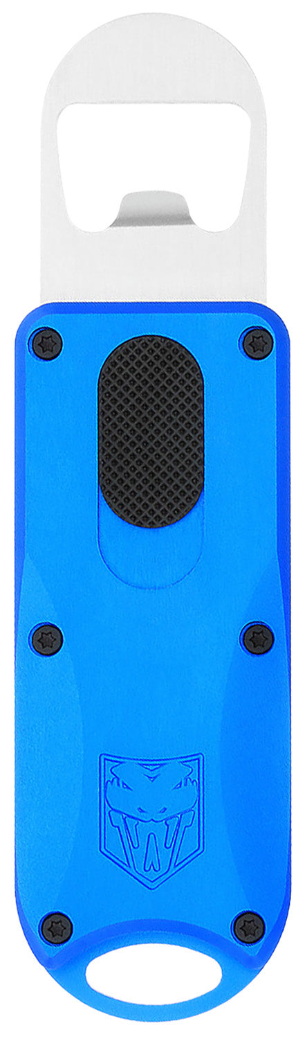 CobraTec Knives CTOTFBOBLU OTF Bottle Opener Blue CNC Aluminum/Stainless Steel