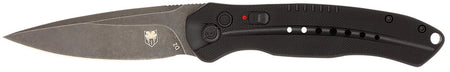 CobraTec BLKDIABLOAUTO Diablo 3.50" Side Button Auto Folder Black Stonewash D2 Blade Black G10 Scales