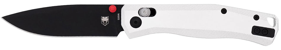 CobraTec Knives Regent Bar Lock 3.25" Folding Black TiCN S35VN Blade, Silver 6061-T6 Aluminum Handle
