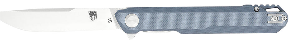 CobraTec Knives Monarch Liner-Lock 3.50" Folding Satin D2 Drop Point Blade, Gray Textured G10 Handle