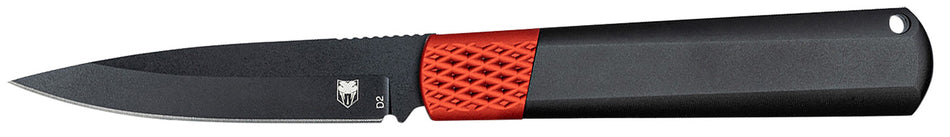 CobraTec Knives Gideon 3" OTF Auto Hidden Release Black D2 Blade, Black and Red 6061-T6 Aluminum Handle