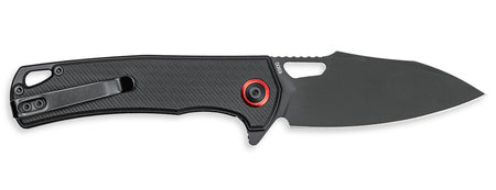 CobraTec Knives Wolverine 3.13" OTF Drop Point Black TiCN Coated D2 Blade, Black G10 Scales