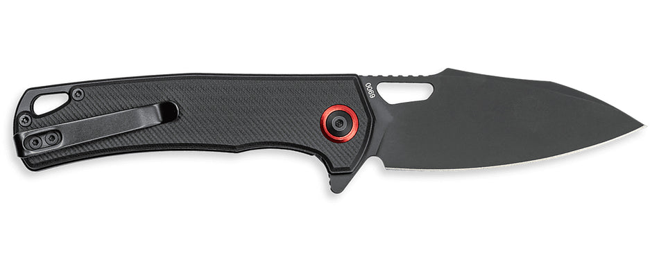 CobraTec Knives Wolverine 3.13" OTF Drop Point Black TiCN Coated D2 Blade, Black G10 Scales