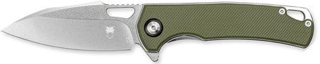 CobraTec Knives Wolverine 3.12" OTF Drop Point Satin TiCN D2 Blade, Green Textured G10 Scales
