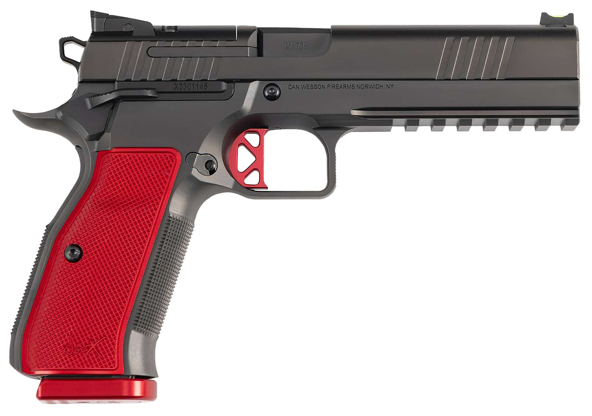 Dan Wesson DWX 9mm Luger 19+1 4.95in Optics-Ready Pistol w/Red Textured Aluminum Grip