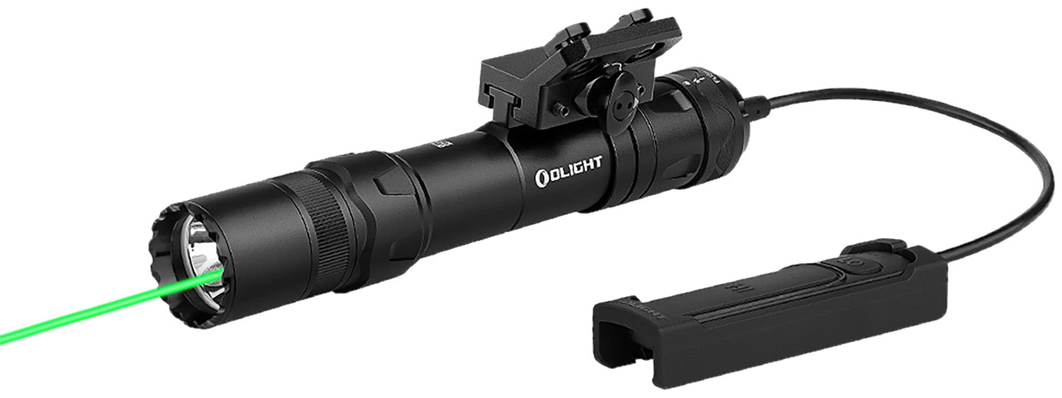 Olight Odin GL ODINGLPBK Black Anodized 1,500 Lumens White LED with Green Laser