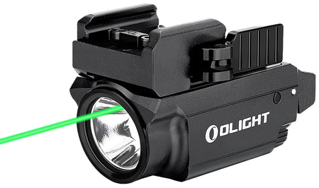 Olight Baldr Mini Rail-Mount Tactical Light Black 600 Lumens White LED and Green Laser Combo