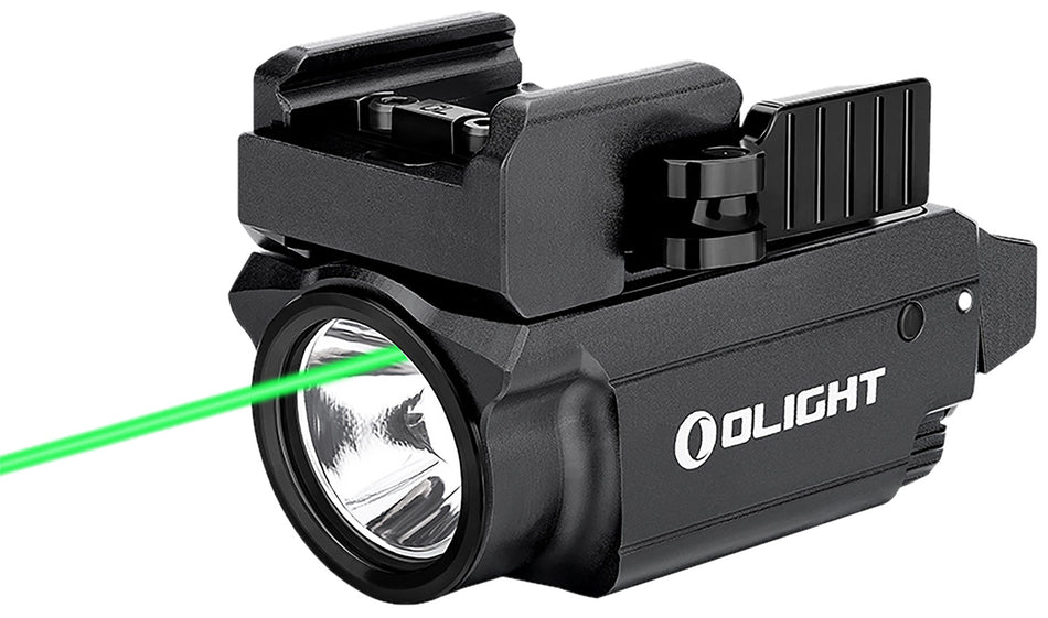 Olight Baldr Mini Rail-Mount Tactical Light Black 600 Lumens White LED and Green Laser Combo