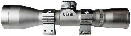 Crickett Compact Silver Rifle Scope 4x32mm with Mounting Rings