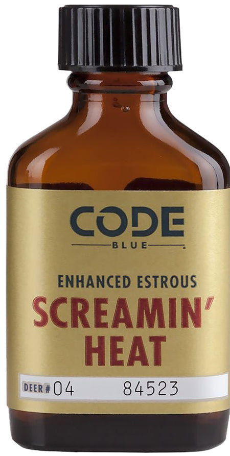 Code Blue Screamin Heat Estrous Deer Attractant Liquid 1 Ounce Pure Single Doe