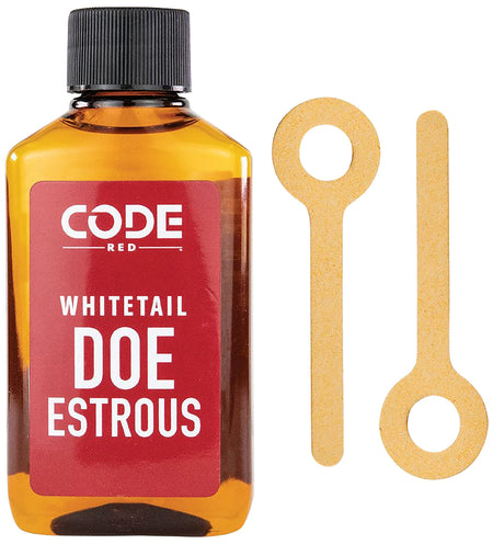 Code Blue Code Red Doe Estrous Liquid Scent Attractant 4 oz with Wick Applicator