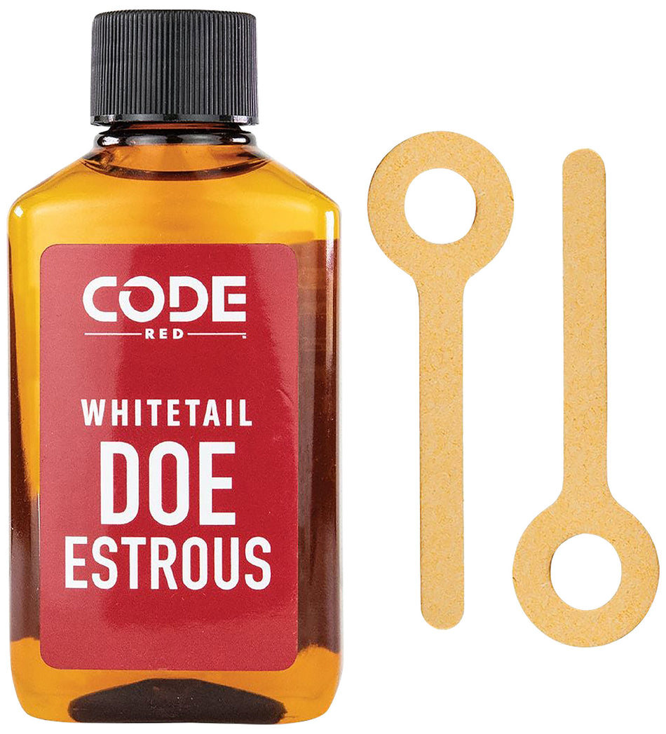 Code Blue Code Red Doe Estrous Liquid Scent Attractant 4 oz with Wick Applicator