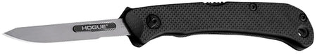 Hogue 35836 Expel Folding Scalpel 2.50" Plain Satin Blade, High Carbon Steel, Black Textured G10 Scales/SS Handle