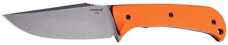 Hogue 35850 Extrak XL Fixed Blade 3.90" Clip Point, Stone Tumbled CPM M4 Tool Steel, Blaze Orange Textured G10 Scales