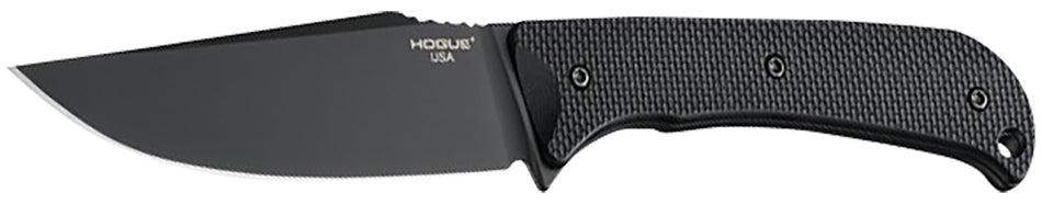 Hogue 35854 Extrak XL Fixed Blade 3.90" Clip Point, Black Cerakote CPM M4 Tool Steel, Black Textured G10 Scales