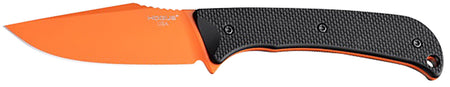 Hogue 35864 Extrak Fixed Blade 3.30" Clip Point, Blaze Orange Cerakote CPM M4 Tool Steel, Black Textured G10 Scales