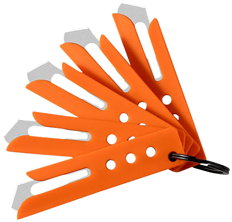 Hogue 35884 Expel Orange Nylon Blade Guards – 5 #60 HC Steel Blades & Key Ring Included