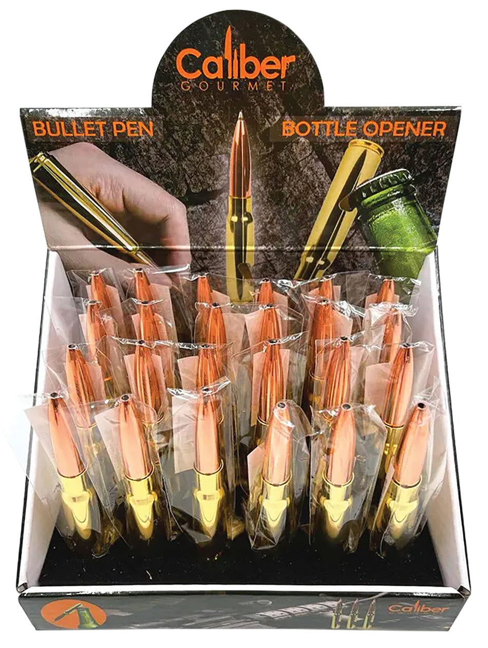 Caliber Gourmet CBGDB04 Gold Bullet-Shaped Ball Point Pen 24 Count