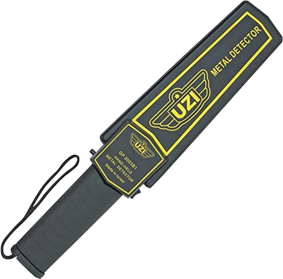 Uzi UZIHHSC1 Handheld Metal Detector Black Yellow ABS Plastic LED Indicator