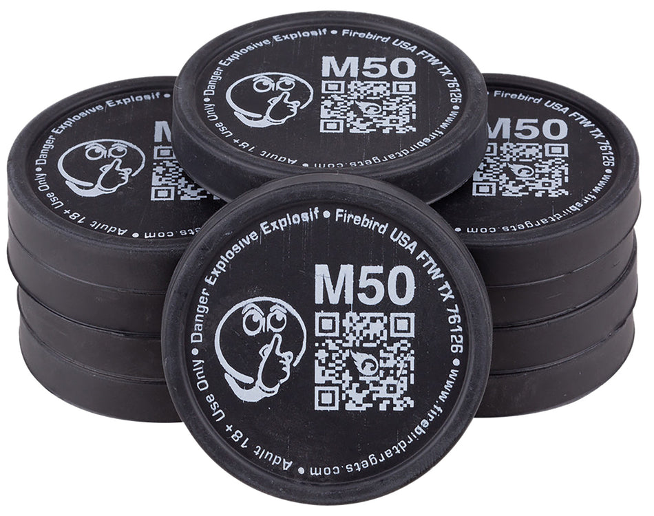 Firebird USA M50 50mm Low-Noise Moderated Moving/Static Reactive Target 10 Pack